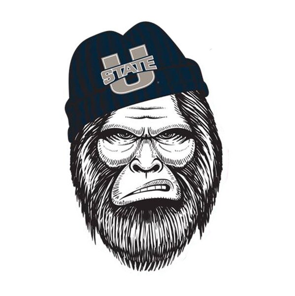 U-State Bigfoot Face Line Art sticker